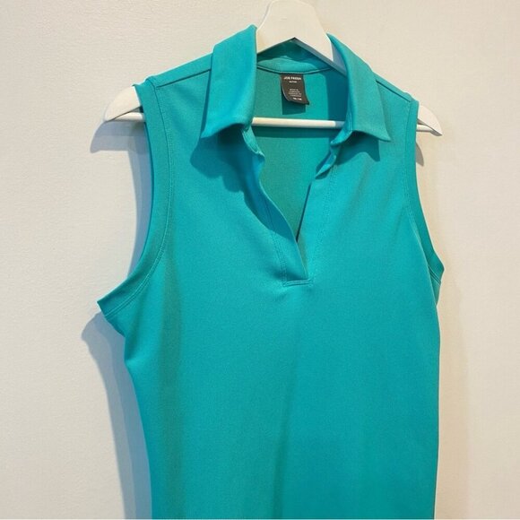 Sleeveless Collared Shirt in Teal Size L Perfect for Golf or Tennis - Picture 2 of 14